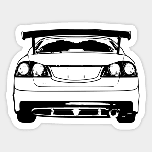 Civic Type R FD2 Back View Sketch Art Sticker